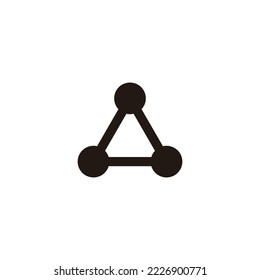 Letter A elements, triangle geometric symbol simple logo vector