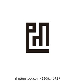 Letter em building geometric symbol simple logo vector