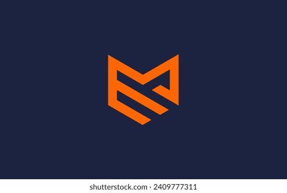 letter em with fox logo icon design vector design template inspiration