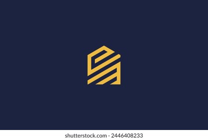 letter em with house logo icon design vector design template inspiration