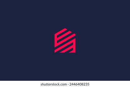 letter em with house logo icon design vector design template inspiration