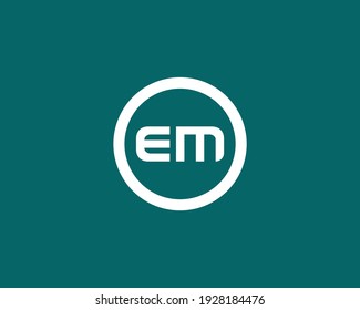 letter em logo design vector template