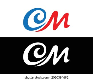 Letter EM Logo And Icon Design Vector Symbol.	