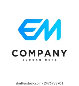 letter EM logo icon and vector