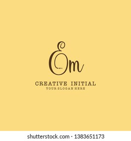 Letter Em Logo. Initial Letter Design Vector Luxury Colors