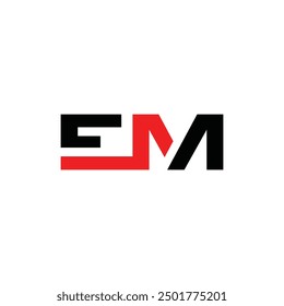 Letter EM Monogram Geometric Business Icon Creative Design Template Logo