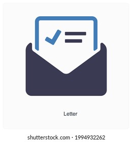 Letter or E-mail Icon Concept