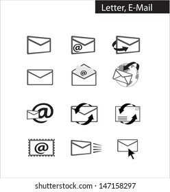 Letter and Email icons 