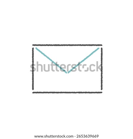Letter and email icons [lines only]