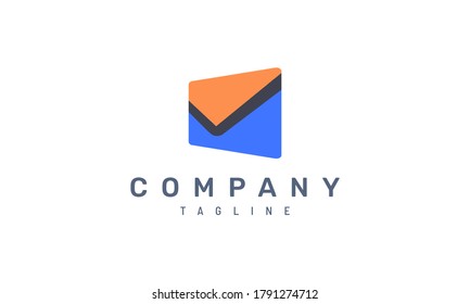 concepto de diseño vectorial de correo electrónico por carta. Perfecto para el logotipo y el icono de la empresa