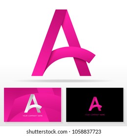 Letter A emblem design - Stock vector logo template. Business card templates.