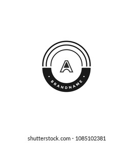 Letter A Emblem Logo Template