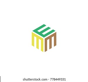 Letter EMM logo. three letter icon