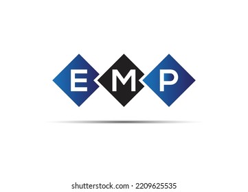 letra archivo vectorial de ilustrador de diseño de icono del logotipo EMP.