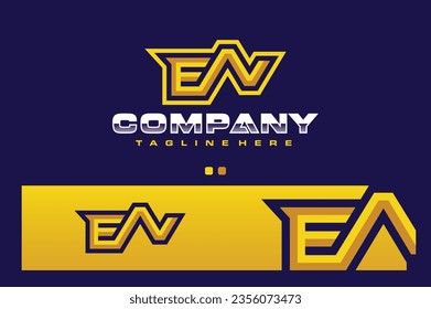 letter EN e sport logo