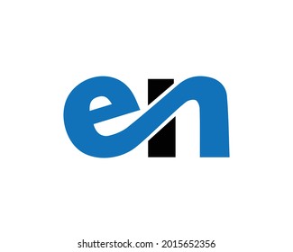 Letter en Logo Alphabet Monogram Initial Based Icon Design Vector Element.