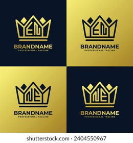 Letter EN and NE Home King Logo Set, suitable for business with EN or NE initials