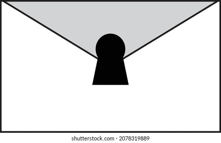 Una carta con cifrado - concepto, ilustración , icono 