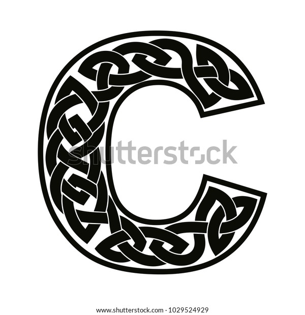 Letter English Alphabet Celtic National Ornament Stock Vector (Royalty ...