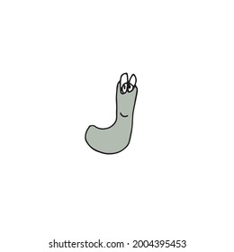The letter of the English alphabet described in the vector