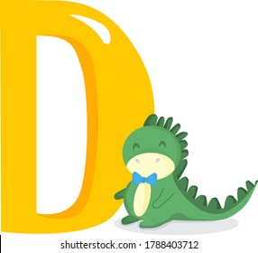 a letter of the English alphabet with images whose name begins with this letter