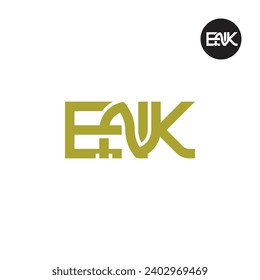 Letter ENK Monogram Logo Design
