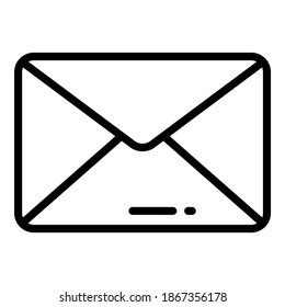 letter envelop vector line icon, school and education icon