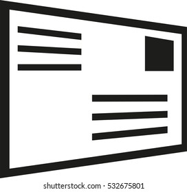 Letter envelope with address icon