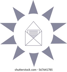 letter, envelope, icon