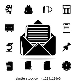 letter with envelope icon. Education icons universal set for web and mobile