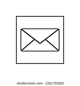letter envelope icon. Element of Media for mobile concept and web apps icon. Thin line icon for website design and development, app development