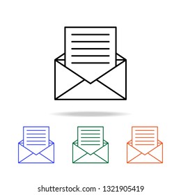letter from envelope icon. Elements of simple web icon in multi color. Premium quality graphic design icon. Simple icon for websites, web design, mobile app, info graphics
