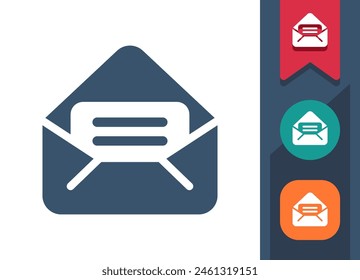 Letter, Envelope Icon. Mail, Email, E-mail, Message. Professional, pixel perfect vector icon.