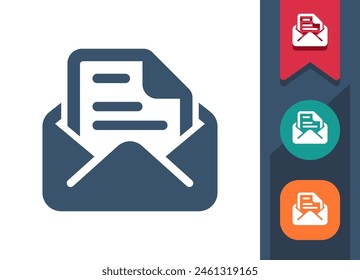 Letter, Envelope Icon. Mail, Email, E-mail, Message. Professional, pixel perfect vector icon.