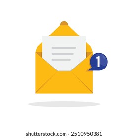Design de vetor de ícone de envelope de carta.
