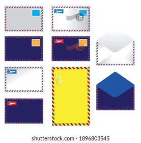 Briefumschlag, Illustration, weißer Hintergrund
