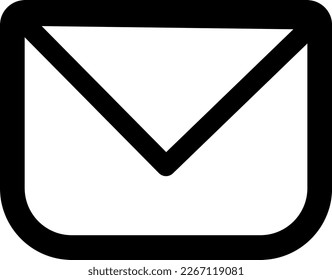 Letter envelope linear icon vector illustration. Correspondence and emails. Unread mail.