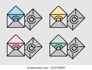 letter envelope and mail symbol concept