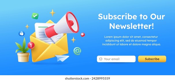 Suscribirse al boletín de noticias banner design