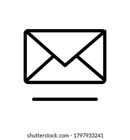 letter, envelope, message symbol line icon, Vector Illustration