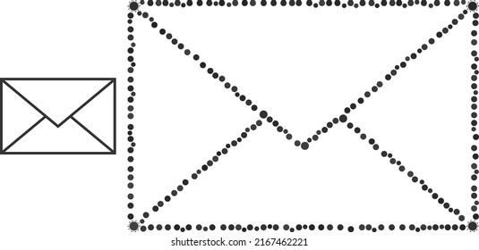 Letter envelope mosaic icon. Vector mosaic is created of random contagious items. Viral mosaic letter envelope icon. Letter envelope mosaic for medical images.