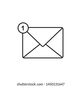 Letter envelope outline vector icon