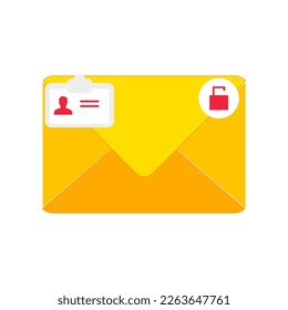 Letter envelope with paper document vector illustration. Closed, open with a message e-mail envelopes. Set mailbox vector icons in flat style. Email Envelope Icon