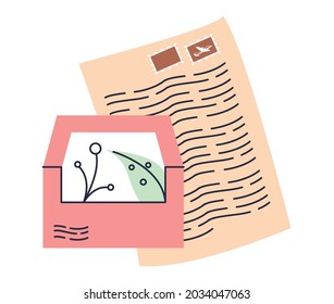 letter and envelope postal service
