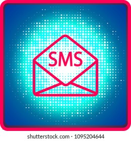 Letter and envelope vector icon for your design.SMS.