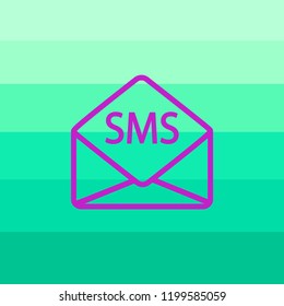 Letter and envelope vector icon for your design.SMS.