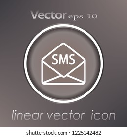 Letter and envelope vector icon for your design.SMS.