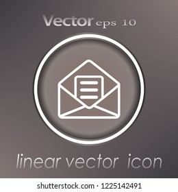 Letter and envelope vector icon for your design.