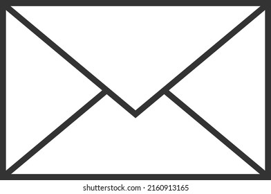 Letter envelope vector illustration. Flat illustration iconic design of letter envelope, isolated on a white background.