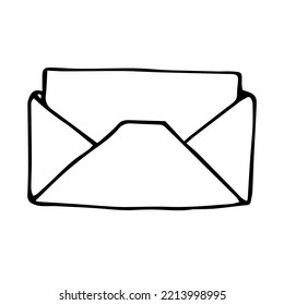 Letra en una ilustración de vector sobre, doodle de dibujo a mano